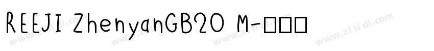 REEJI ZhenyanGB20 M字体转换
